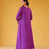 AROHI PURPLE JACKET, TROUSERS AND DRESS I SET OF THREE