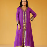AROHI PURPLE JACKET, TROUSERS AND DRESS I SET OF THREE