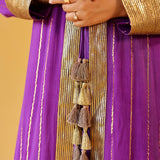 AROHI PURPLE JACKET, TROUSERS AND DRESS I SET OF THREE