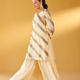 YAMINI CREAM KURTA SHARARA & ODHANI I SET OF THREE