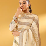 YAMINI CREAM KURTA SHARARA & ODHANI I SET OF THREE