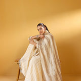 YAMINI CREAM KURTA SHARARA & ODHANI I SET OF THREE