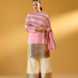 DIVYA KAPOOR |BLUSH PINK ADIVA CHANDHERI KURTA, SHARARA & ODHANI I SET OF THREE