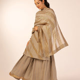 YAMINI GREY KURTA, SHARAR & ODHANI I SET OF THREE