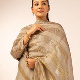 YAMINI GREY KURTA, SHARAR & ODHANI I SET OF THREE