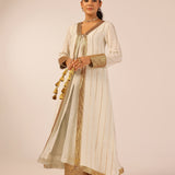 AROHI GREY JACKET TROUSERS AND DRESS I SET OF THREE