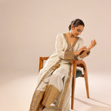 AROHI GREY JACKET TROUSERS AND DRESS I SET OF THREE
