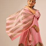 AVNI PINK KURTA, SHARARA & ODHANI I SET OF THRE