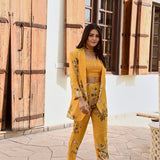 LISA BLAZER , CROP TOP AND STRAIGHT PANTS