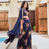 SUKHMANI SADANA | ZEEBA CAPE, CROP TOP & TROUSERS