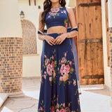 DISHA CROP TOP , LEHENGA & ODHANI SET