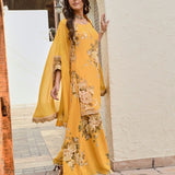 ARAVALI CAPE, KURTA WITH PALAZZOS SET OF 3