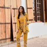 LISA BLAZER , CROP TOP AND STRAIGHT PANTS