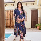 NAVY FLORAL RIA COORD SET OF TWO
