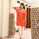 ZARA KAFTAN TOP WITH STRAIGHT PANTS