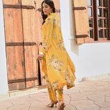 MUSTARD FLORAL FLORAL RIA COORD SET OF 2