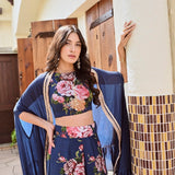 SUKHMANI SADANA | ZEEBA CAPE, CROP TOP & TROUSERS