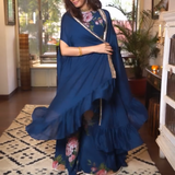 SUKHMANI SADANA | ZEEBA CAPE, CROP TOP & TROUSERS