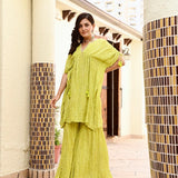 ZARA KAFTAN TOP WITH FLAIR PANTS
