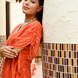 ZARA KAFTAN TOP WITH STRAIGHT PANTS