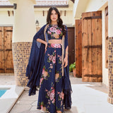 SUKHMANI SADANA | ZEEBA CAPE, CROP TOP & TROUSERS