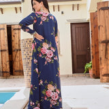 NAVY NAAZ CAPE, CROP TOP AND FLAIR PANTS SET OF 3
