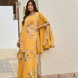 ARAVALI CAPE, KURTA WITH PALAZZOS SET OF 3