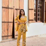 LISA BLAZER , CROP TOP AND STRAIGHT PANTS