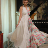 DIPTI DHILLON | IVORY ZUNAILI HALTER TOP WITH TULIP PANTS