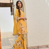 ARAVALI CAPE, KURTA WITH PALAZZOS SET OF 3