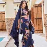 SUKHMANI SADANA | ZEEBA CAPE, CROP TOP & TROUSERS