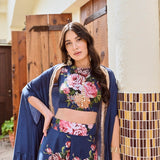 SUKHMANI SADANA | ZEEBA CAPE, CROP TOP & TROUSERS