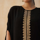 BLACK KAI CAPE TOP AND PANTS SET OF TWO