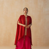 RED KAI CAPE TOP & PANTS SET OF TWO