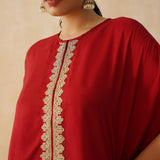 RED KAI CAPE TOP & PANTS SET OF TWO