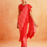 ISHNA PRE STICTHED SAREE WITH BLOUSE SET OF 2