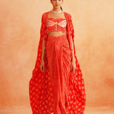 ISRA CROP TOP , CAPE AND SKIRT SET OF 3