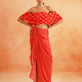 SAIRA OFF SHOULDER CROP TOP AND SKIRT SET OF 2