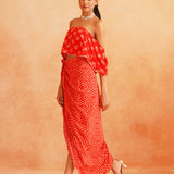 SAIRA OFF SHOULDER CROP TOP AND SKIRT SET OF 2