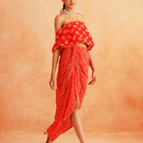 SAIRA OFF SHOULDER CROP TOP AND SKIRT SET OF 2