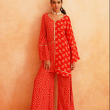 ZARA HIGH LOW TOP AND PALAZZO PANT SET OF TWO