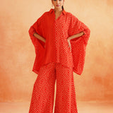 ROSHINI HIGH LOW TOP AND PALAZZO PANT SET OF 2