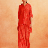 ROSHINI HIGH LOW TOP AND PALAZZO PANT SET OF 2