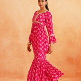 SAFA KURTA , SHARARA AND ODHANI SET OF 3