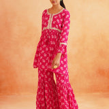 SAFA KURTA , SHARARA AND ODHANI SET OF 3
