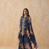 NAVY KAI CAPE TOP & PANTS SET OF TWO