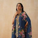 NAVY KAI CAPE TOP & PANTS SET OF TWO