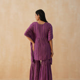 PURPLE MIRA KAFTAN TOP & SHARARA SET OF TWO