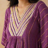 PURPLE MIRA KAFTAN TOP & SHARARA SET OF TWO