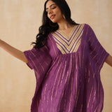 PURPLE MIRA KAFTAN TOP & SHARARA SET OF TWO
